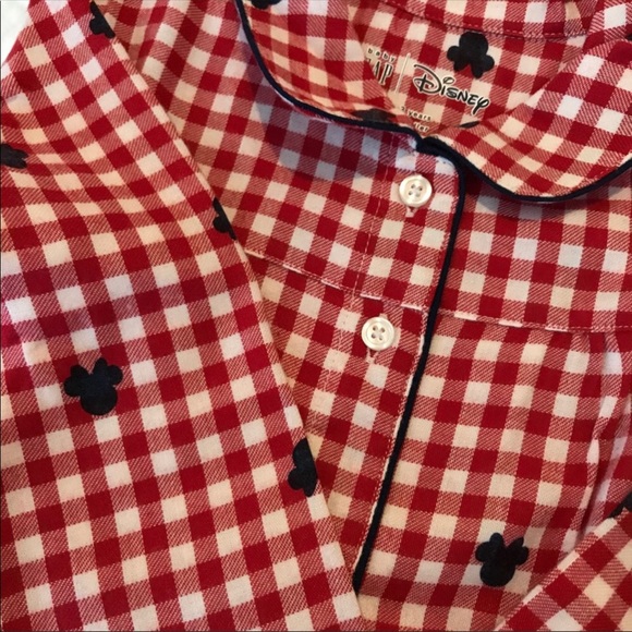 Baby Gap Minnie Mouse Holiday Plaid Flannel Pajamas 6-12M Disney Christmas NWT! - Picture 4 of 5